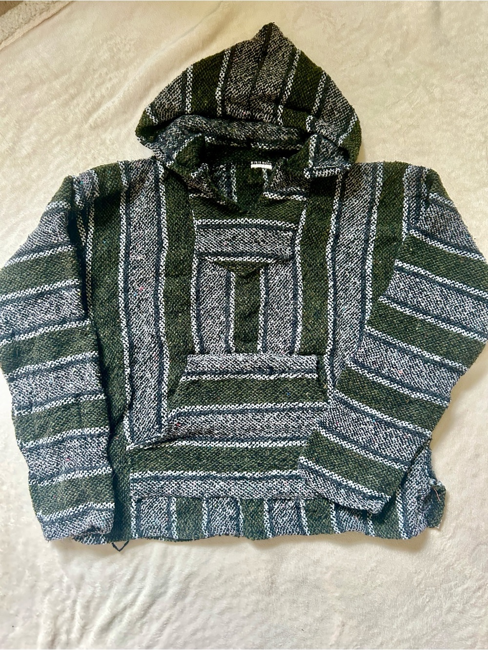 Hooded Baja Pullover Hoodie Poncho